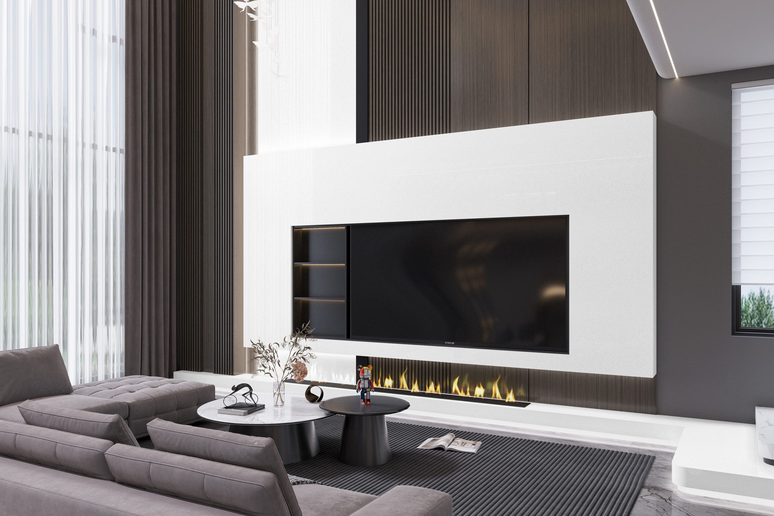 Victoria White Glossy Hybrid Surfaces