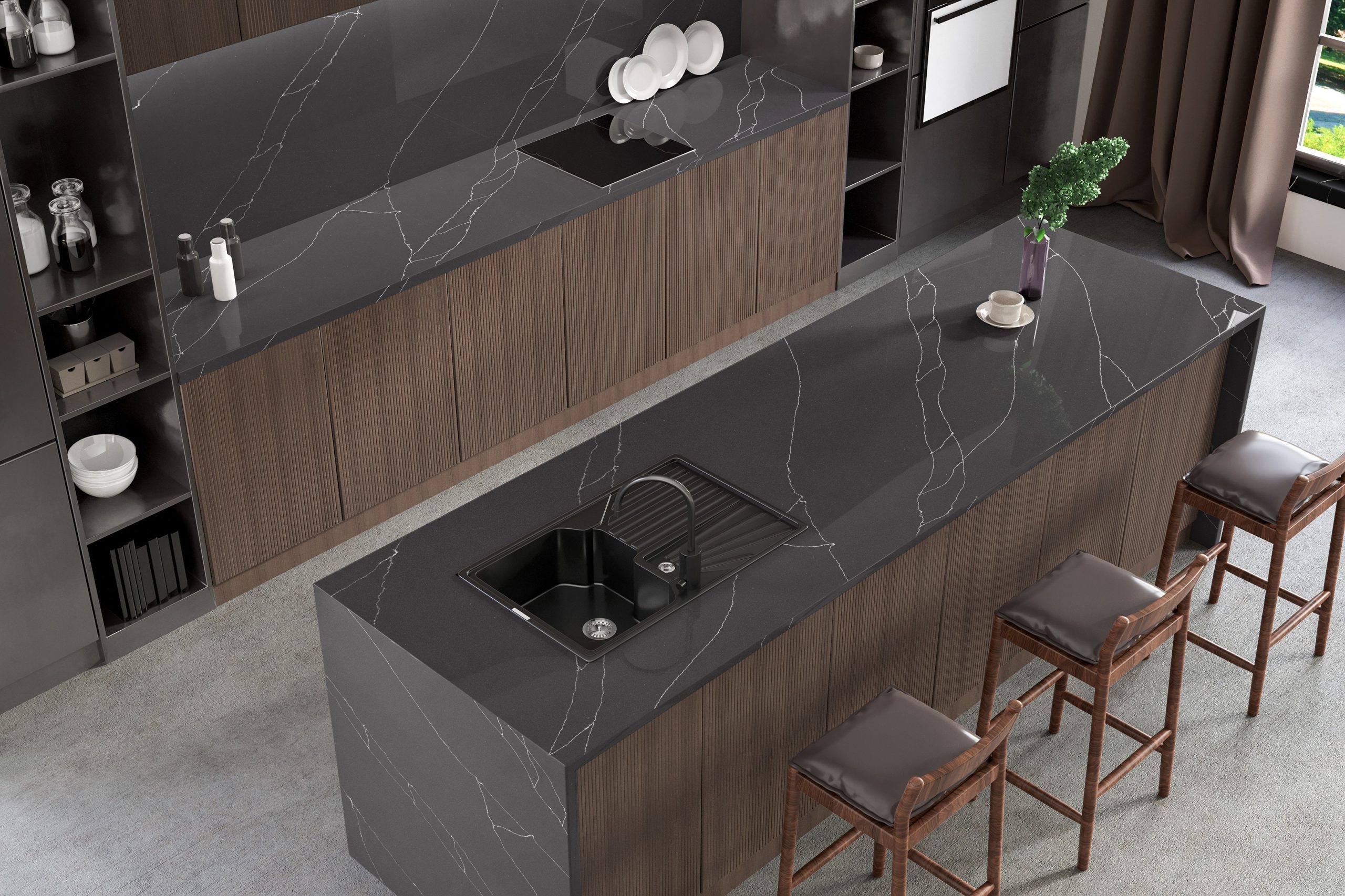 Miami Grey Glossy Hybrid Surfaces