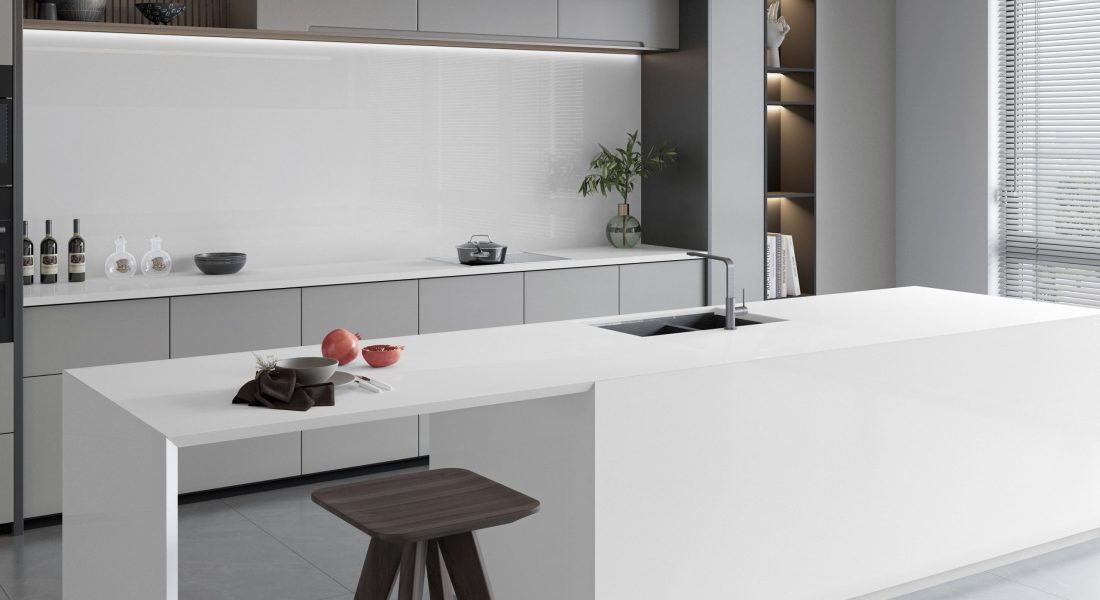 Alito White Glossy Hybrid Surfaces