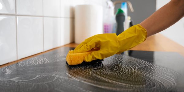 Daily cleaning routine for maintaining Alito hybrid surfaces